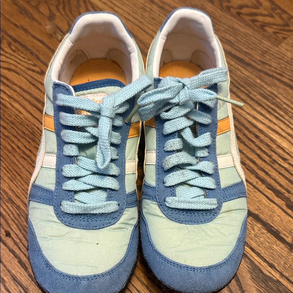Onitsuka Tiger by Asics Light Blue and Orange Sneakers